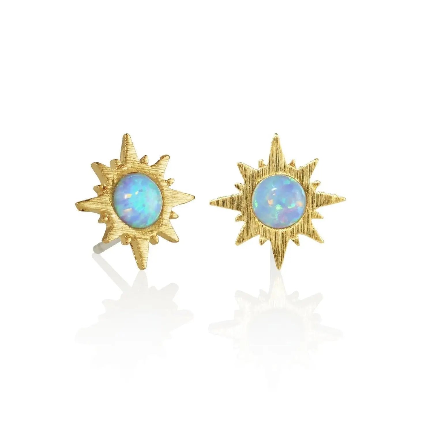 Namana Gold Sunburst Opal Ohrstecker