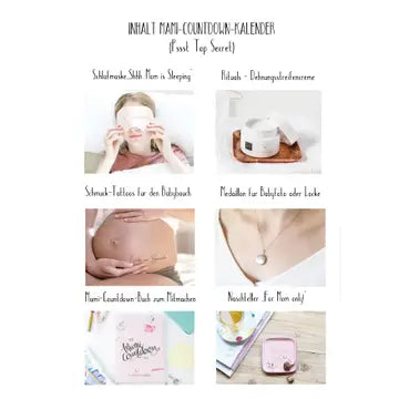 Mami Countdown Kalender - Geschenkset für werdende Mamas