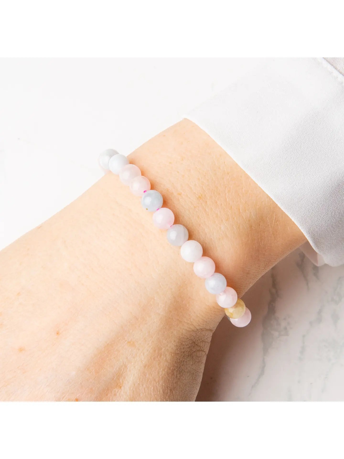 Vascavi Morganit Edelstein Armband – 6 mm oder 8 mm Perlen