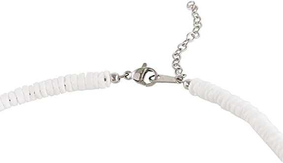 Gemshine Halskette mit weißen Achat Perlen in 925 Silber - Nachhaltig, Fair Trade, Ethisch