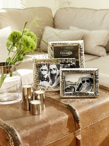 Edzard 2er Set Fotorahmen Gubbio 13x18cm - Versilbert & Anlaufschutz