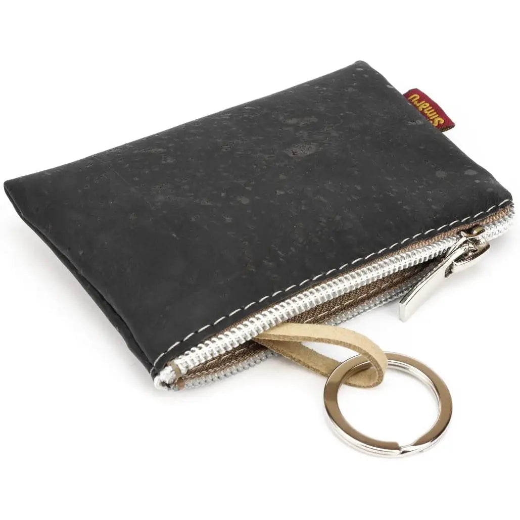 Simaru Schlüsseltasche aus Kork - Schwarz