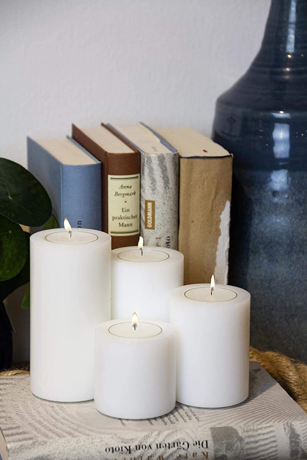 Edzard 4er Set Teelichthalter Dauerkerze Cornelius Pine