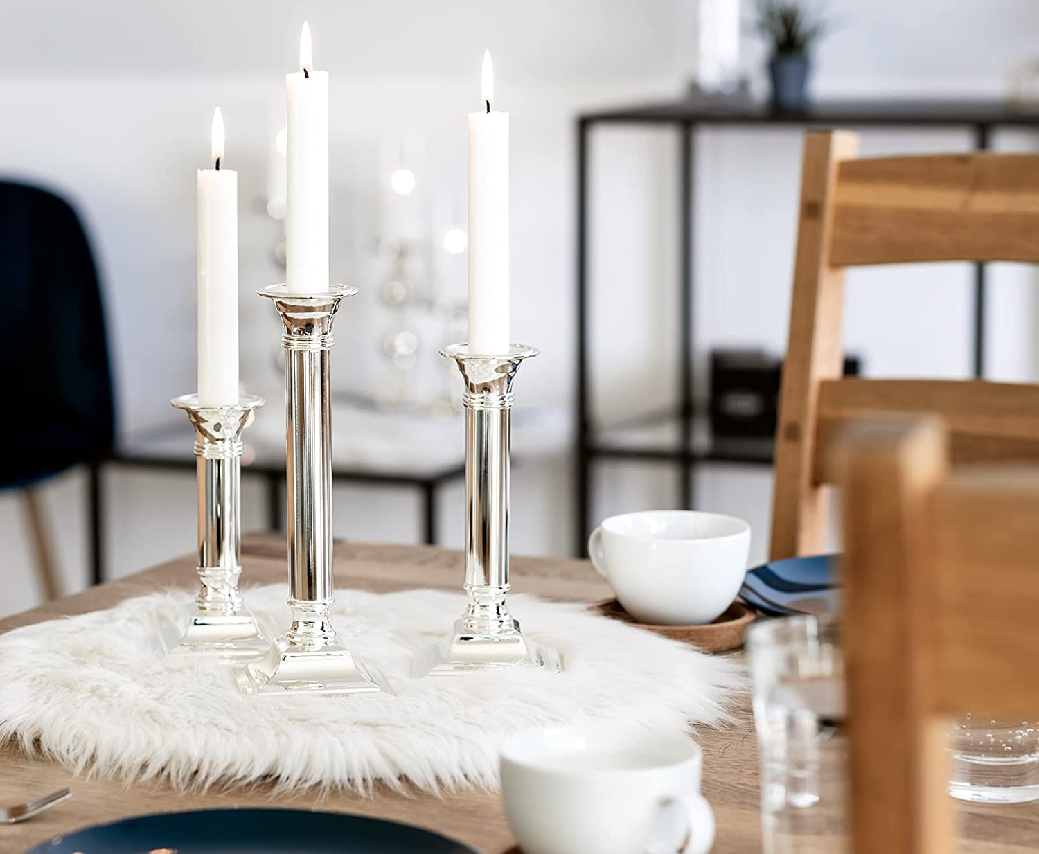 Edzard Kerzenleuchter Lincoln 15cm, edel versilbert, anlaufgeschützt