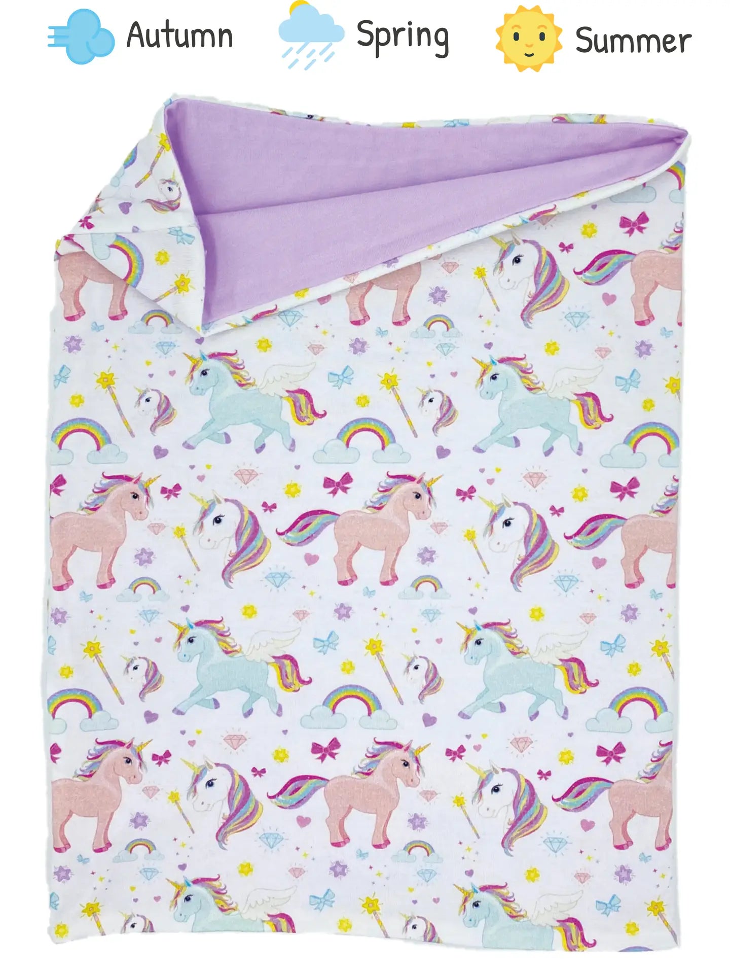 HECKBO Mütze & Schal Set Einhorn wendebar 2-8 Jahre