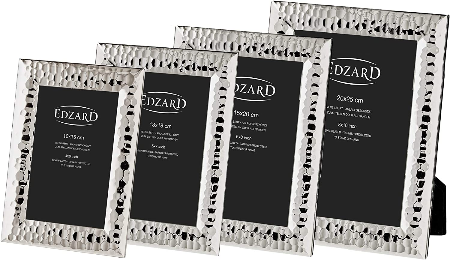 Edzard Fotorahmen Gubbio, edel versilbert, anlaufgeschützt, 13 x 18 cm