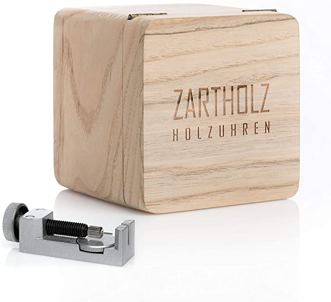 ZARTHOLZ Unisex Holz-Armbanduhr Klassik aus Walnussholz