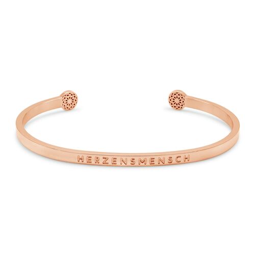 Simple Pledge "Herzensmensch" Armreif -Rosegold - Blind