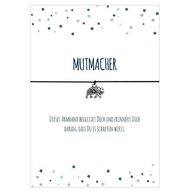 Glücksschmiedin Wunscharmband mit Elefant-Anhänger