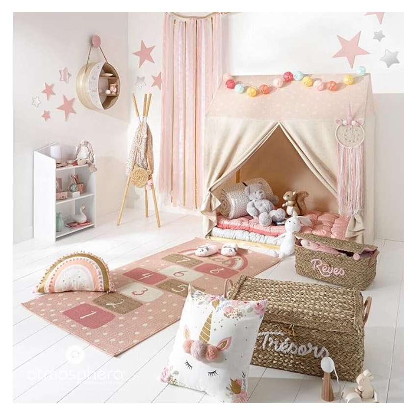 Atmosphera Dekoregal "Bohème Mond" Ø 38 cm - Weiß