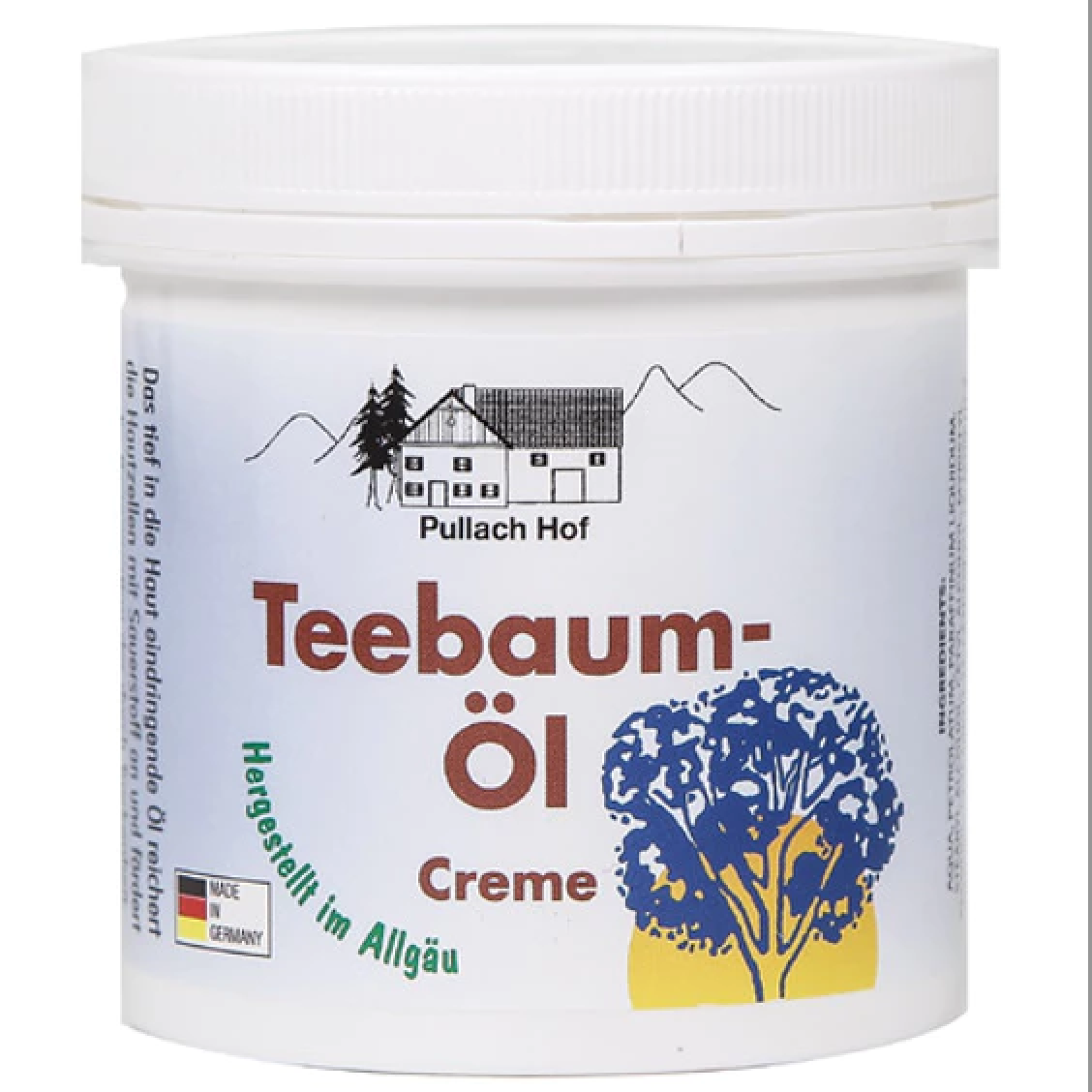 Pullach Hof Teebaum-Öl Creme 250ml – aus dem Allgäu