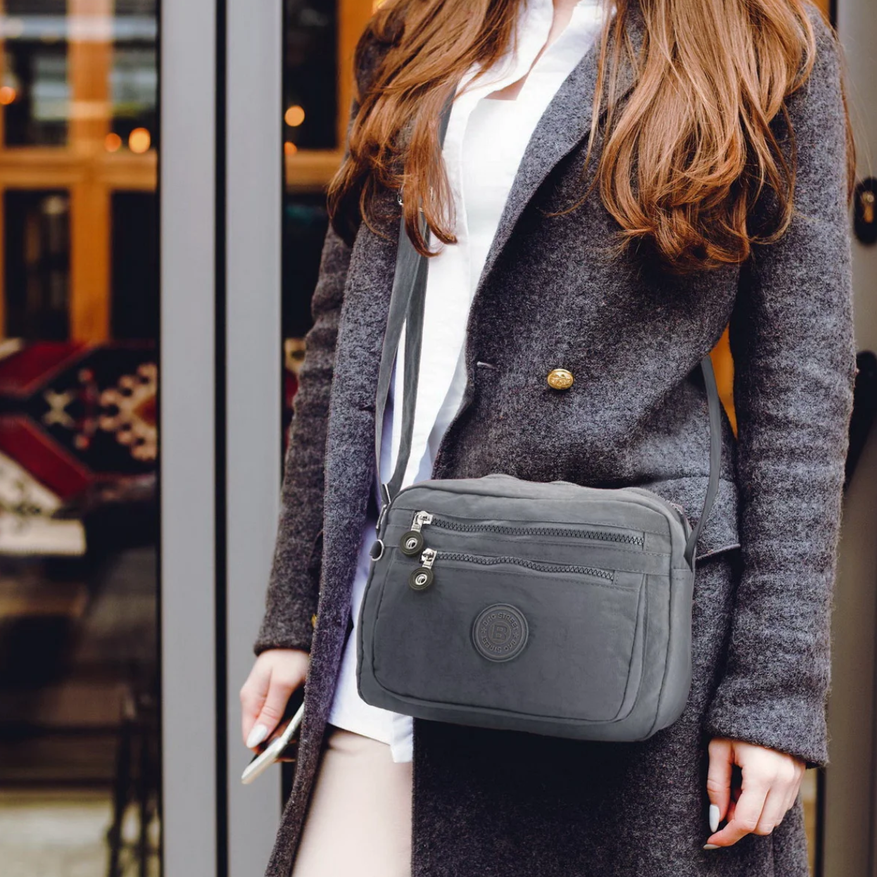 Bag Street Kleine Umhängetasche - Grau