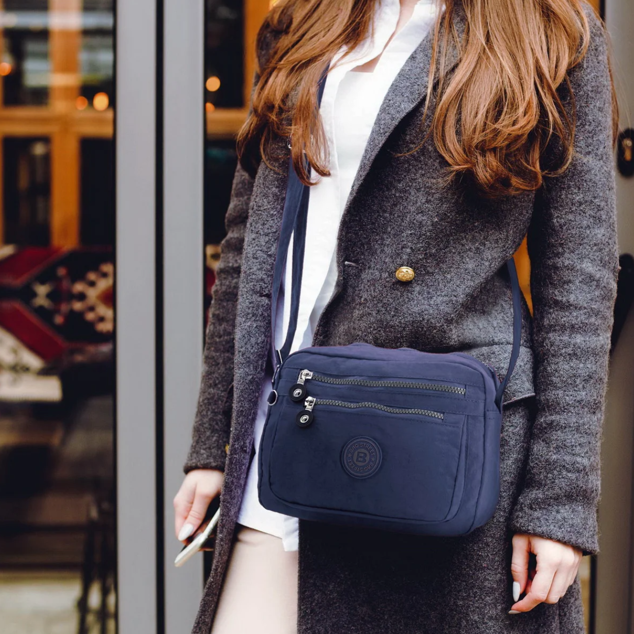 Bag Street Kleine Umhängetasche - Navy