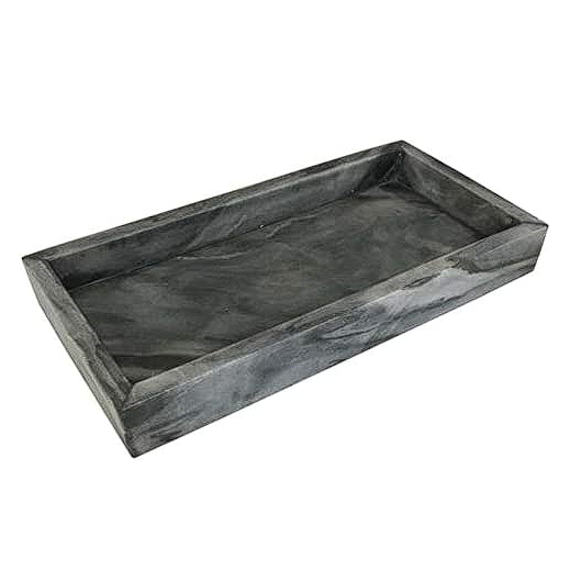 Adorist Marmortablett - Einzigartiges Serviertablett aus grauem Marmor