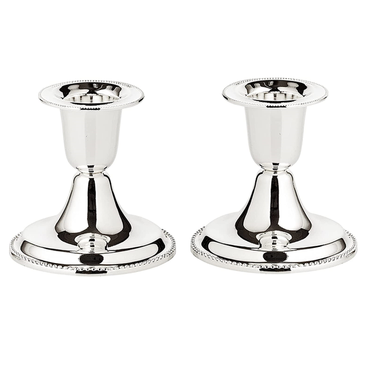 Edzard Kerzenständer Perla (2er Set) versilbert, H 7 cm