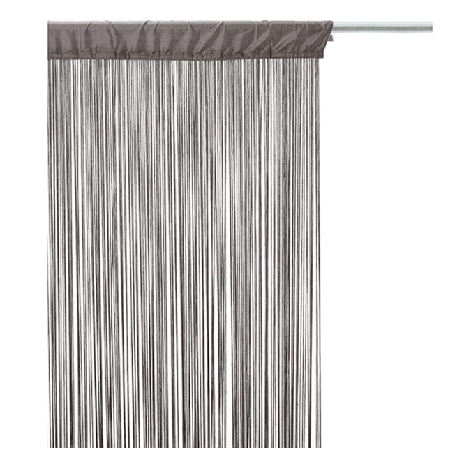Atmosphera Fadenvorhang 90x200cm in Grau - Fix & Fertig zum Aufhängen