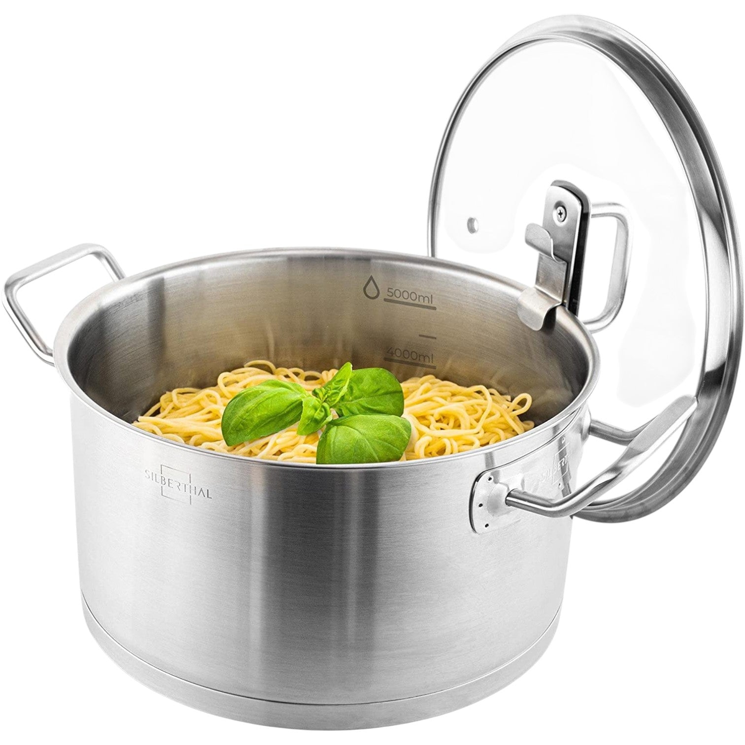 Silberthal Induktions-Kochtopf 24 cm aus Edelstahl mit 5,8L Kapazität