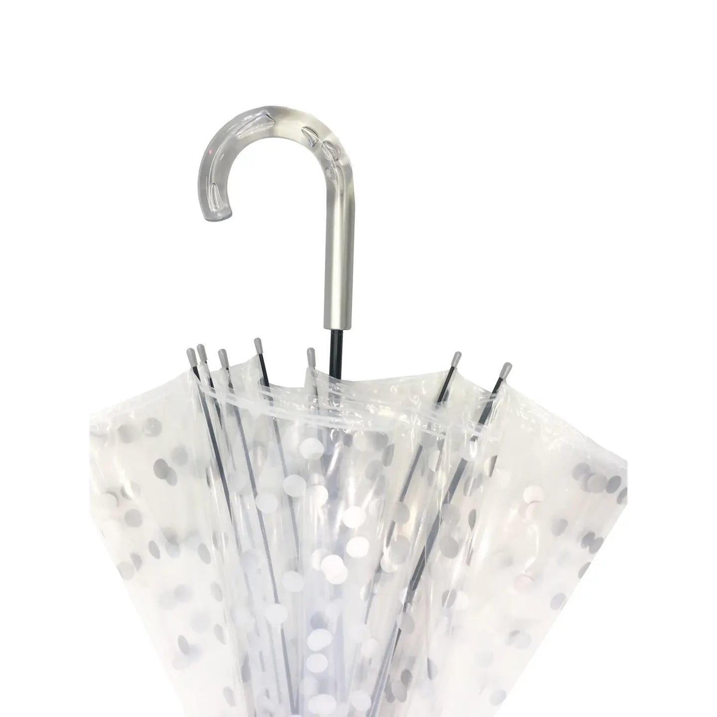 SMATI Transparenter Silberner Tupfenschirm