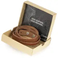 Simaru Nieten Lederarmband hellbraun