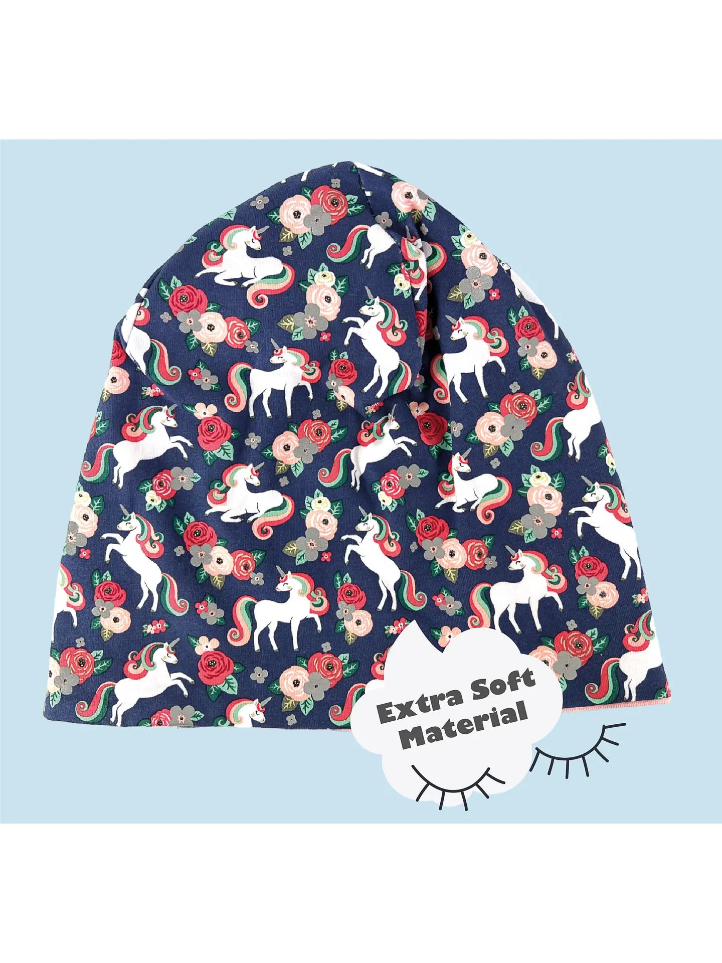 HECKBO Kinder Reflektor Mütze & Loop Schal - Einhorn
