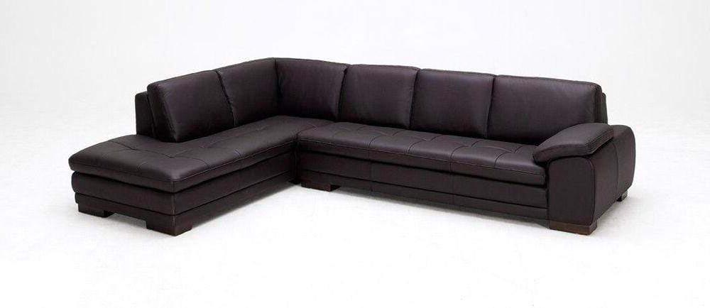 Premium -förmige Ledersektionalsofa